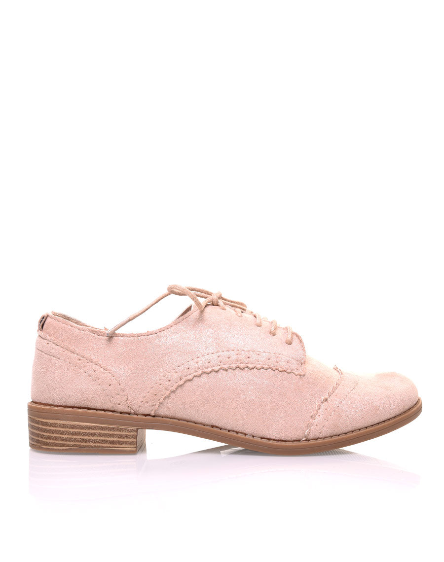 Derbies rose en suédine