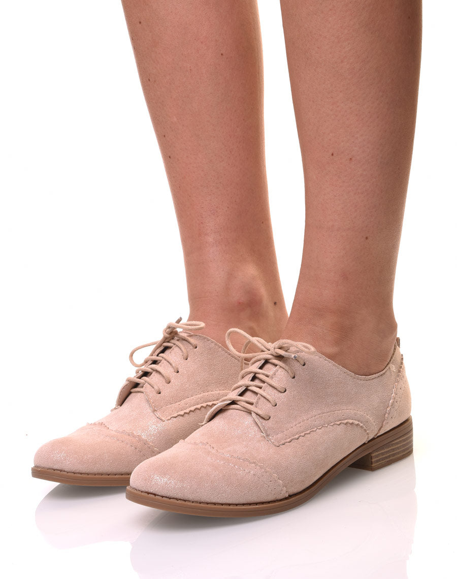 Derbies rose en suédine