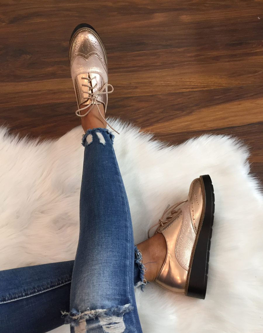 Derbies roses bi matières