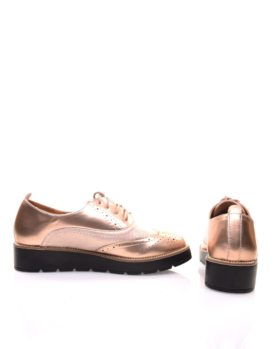 Derbies roses bi matières