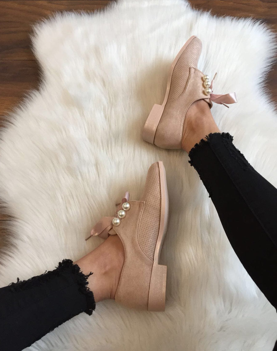 Derbies roses en suédine