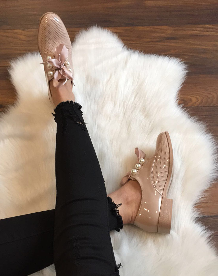 Derbies roses perlées