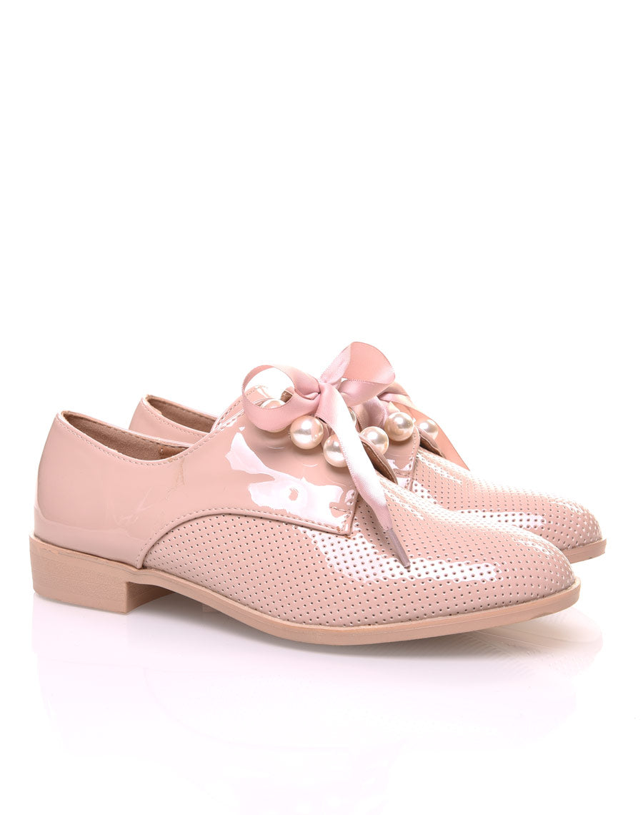 Derbies roses perlées