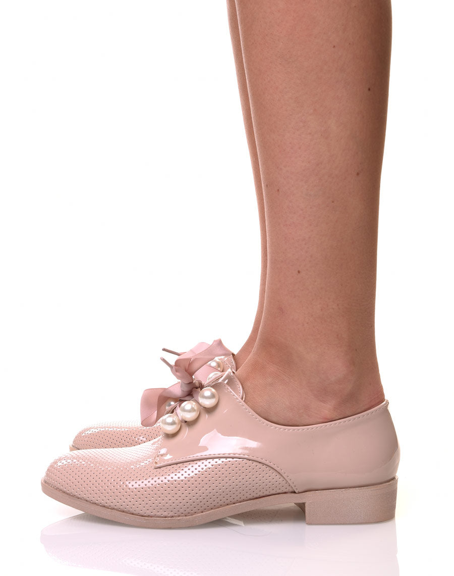 Derbies roses perlées