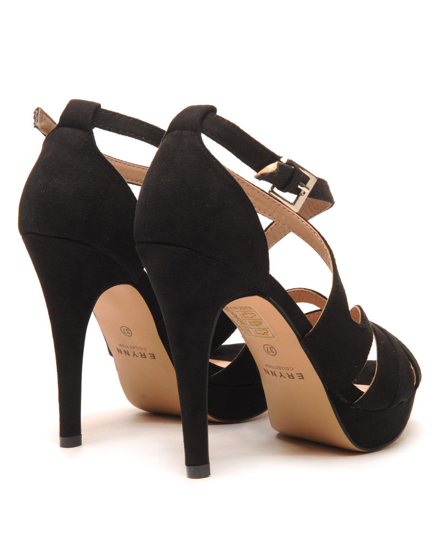 Escarpin à lanière noir