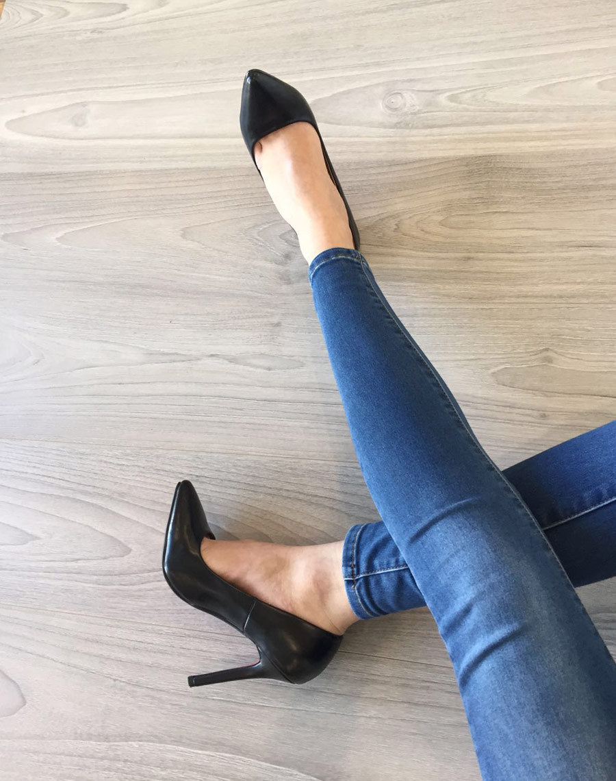 Escarpin noir bout pointu