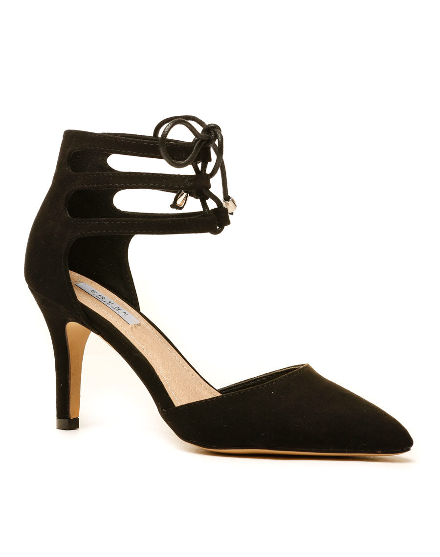 Escarpin noir effet suédine