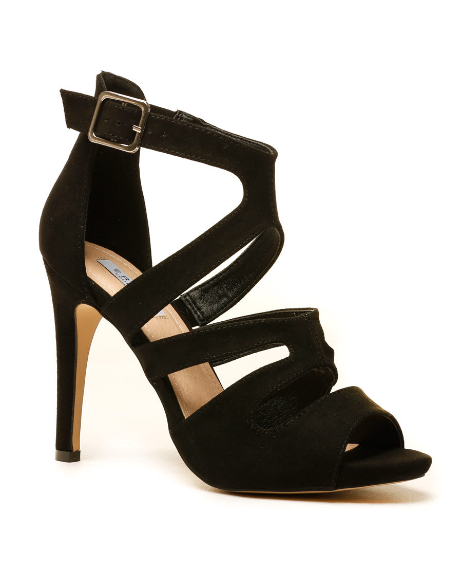 Escarpin noir ouvert