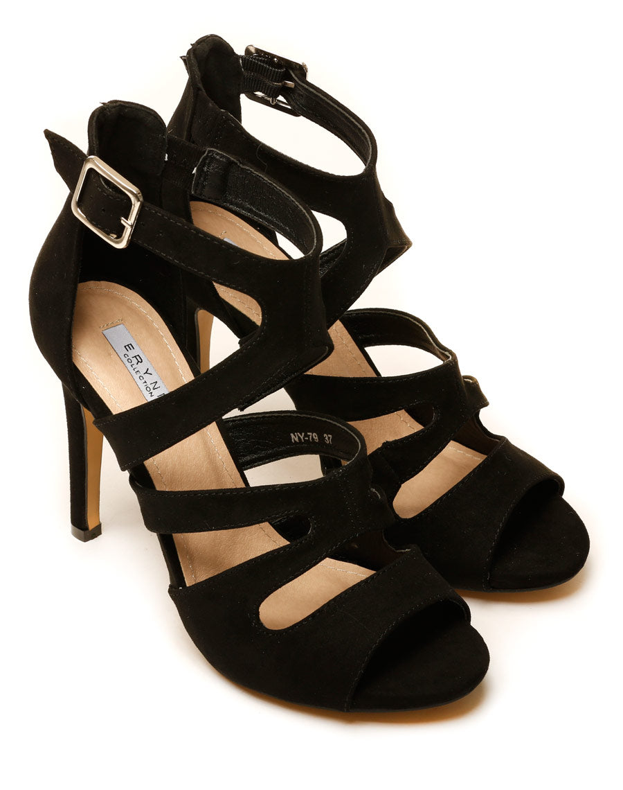 Escarpin noir ouvert