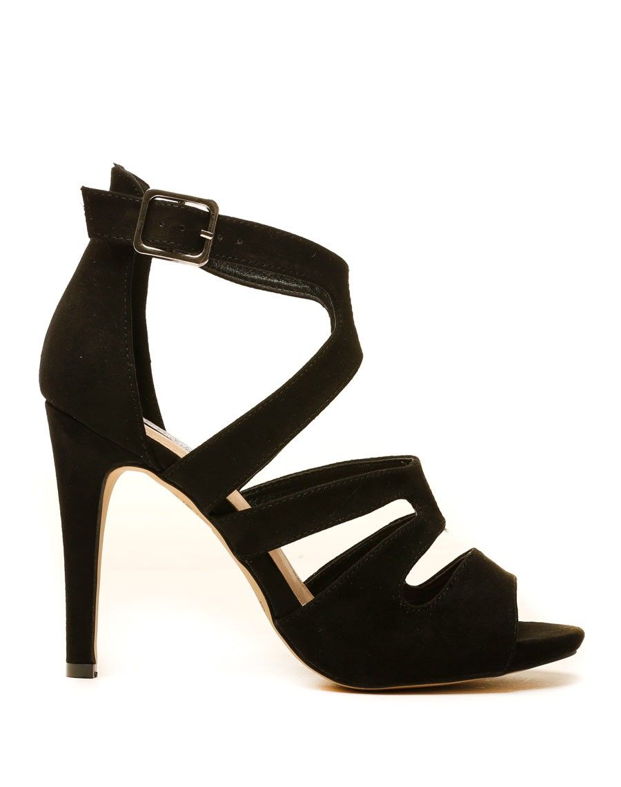 Escarpin noir ouvert
