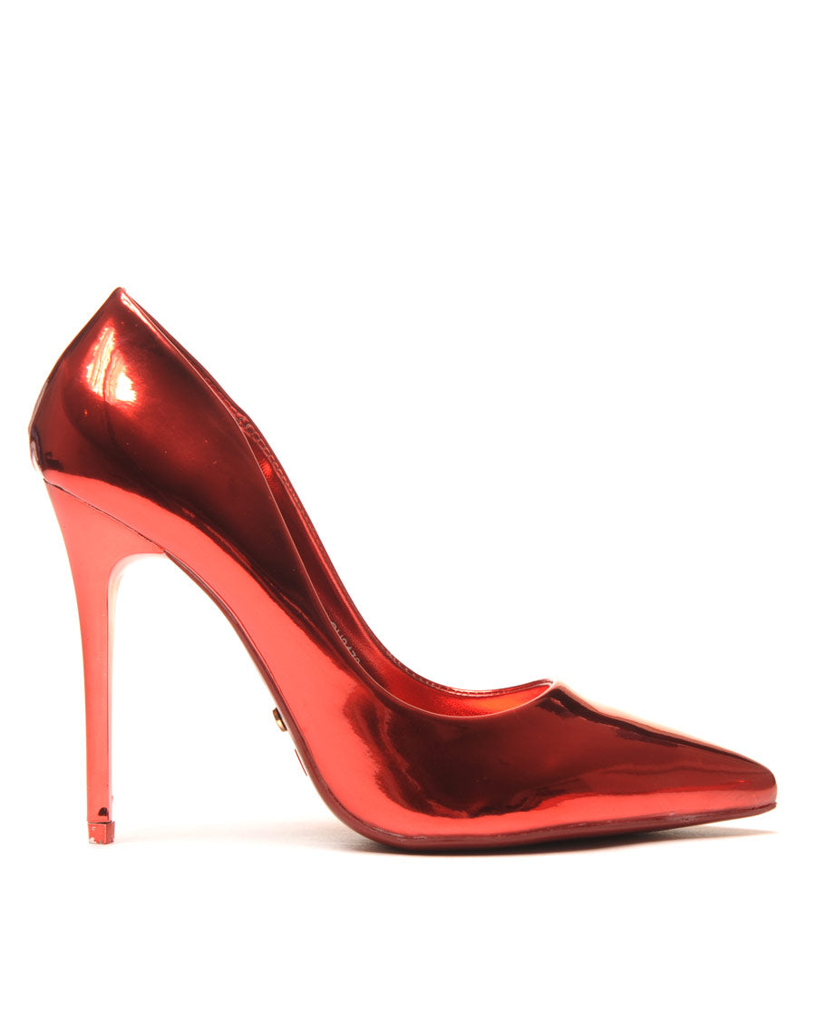 Escarpin rouge métallisé