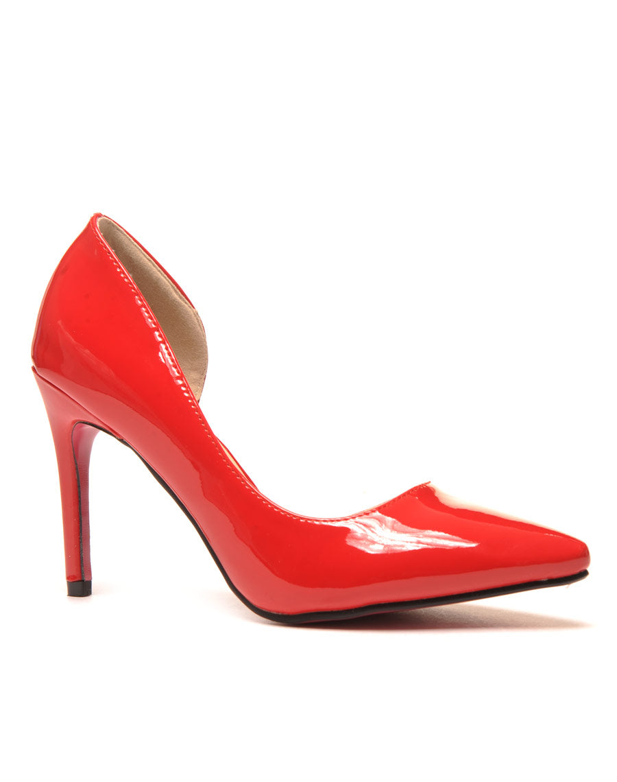 Escarpin rouge vernis