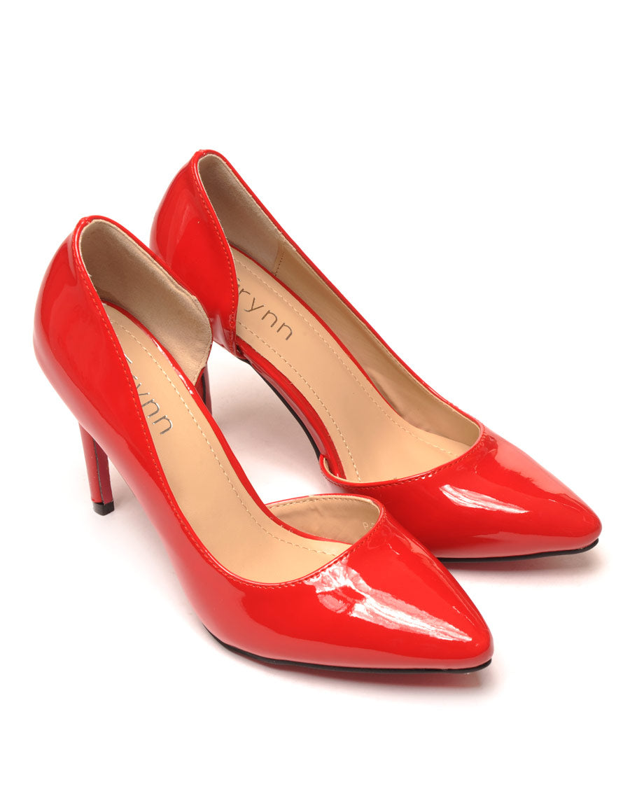 Escarpin rouge vernis