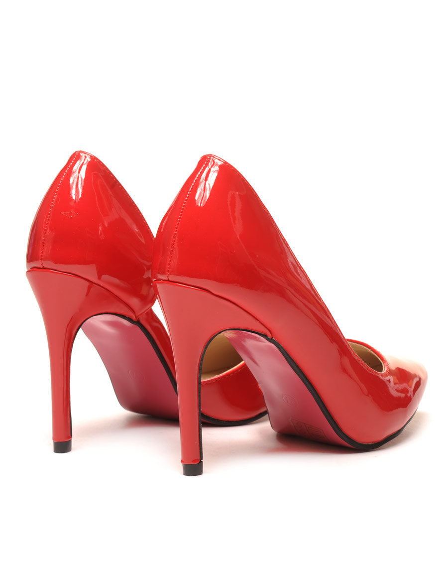 Escarpin rouge vernis