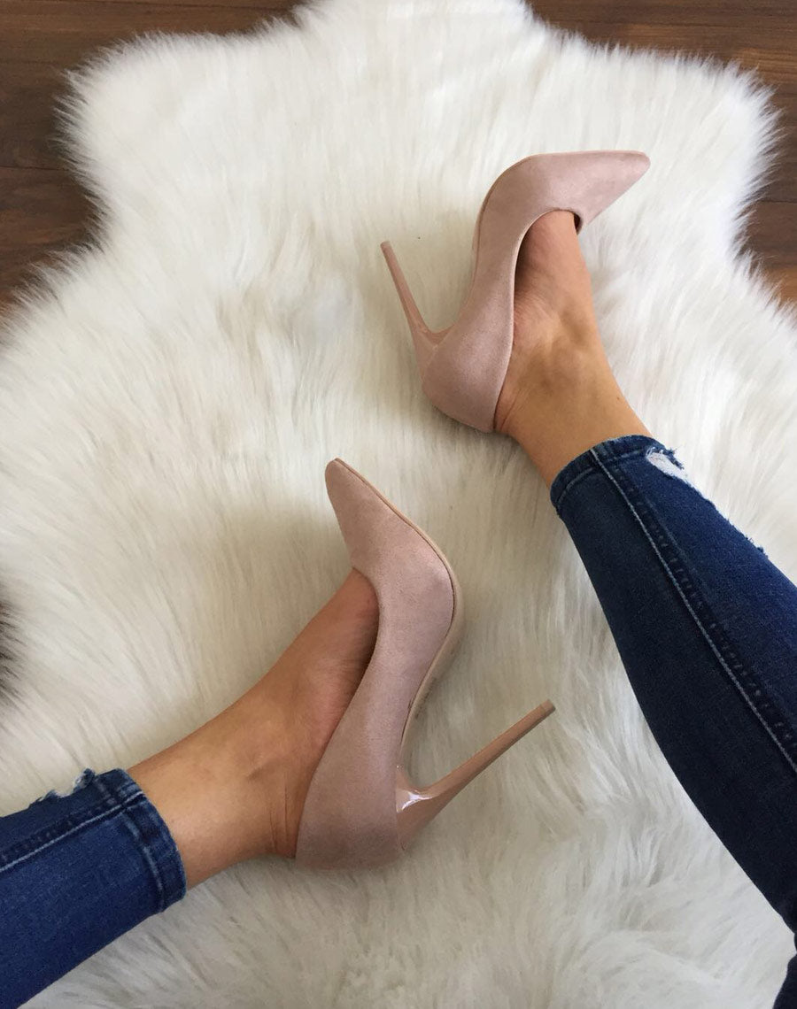 Escarpins beiges suédine