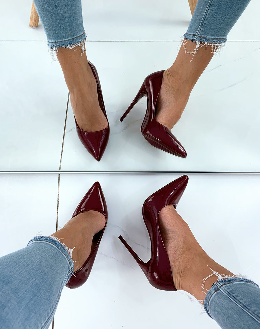 Escarpins bordeaux vernies