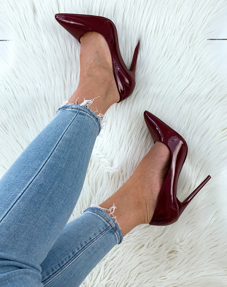 Escarpins bordeaux vernies
