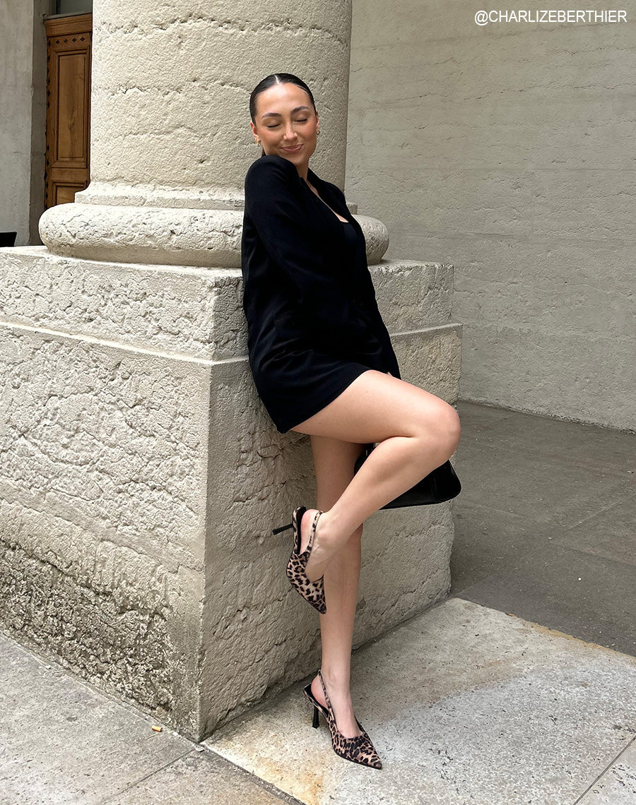 Escarpins Femme Léopard à Bout Pointu