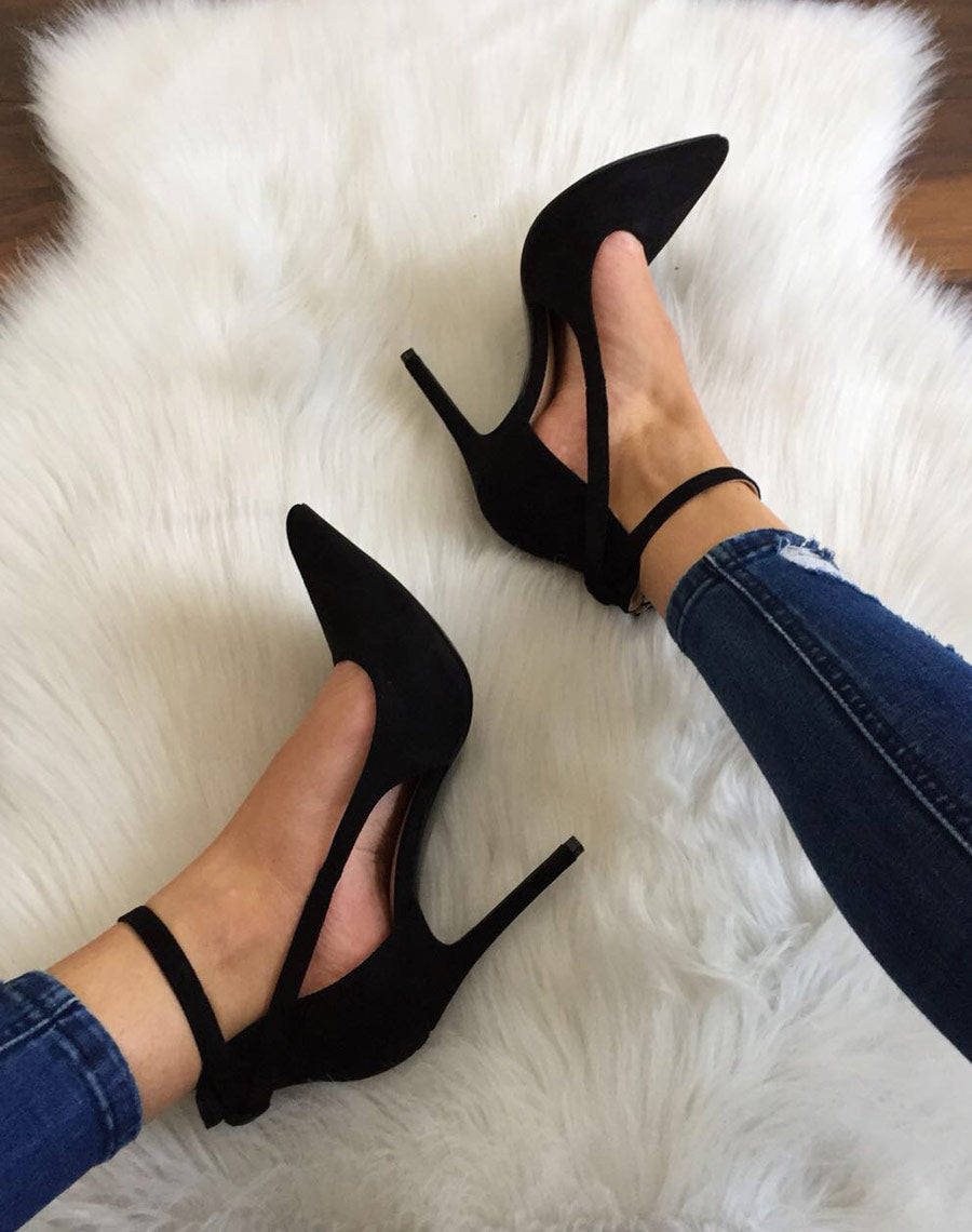 Escarpins noirs suédine