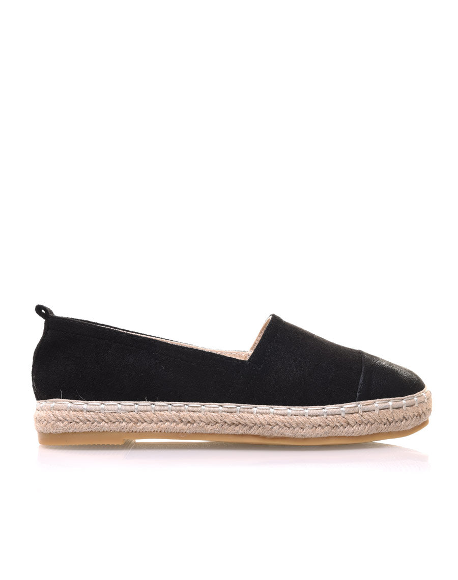 Espadrille noire suédine