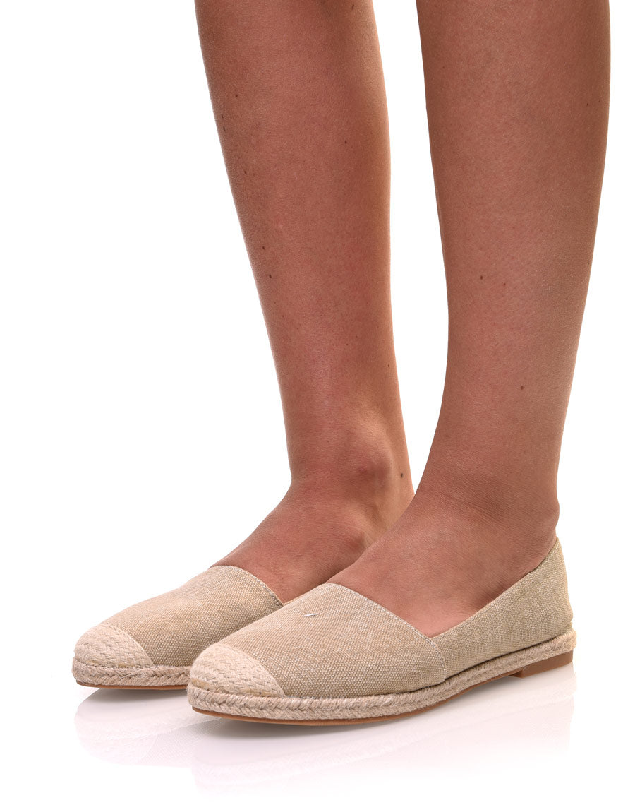 Espadrilles beiges pailletées