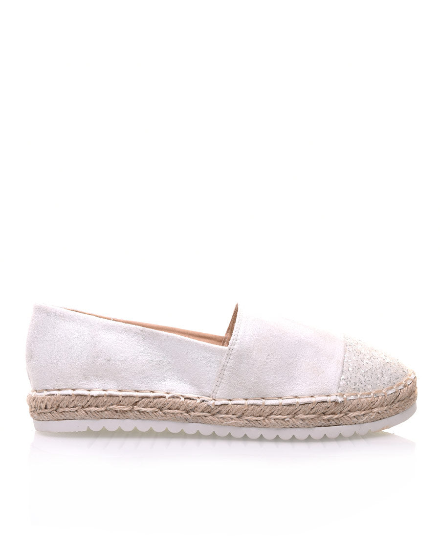 Espadrilles blanches effet brillant