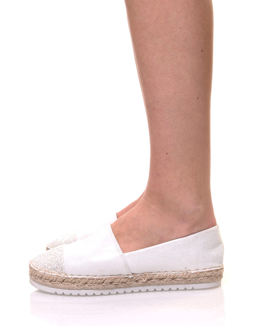 Espadrilles blanches effet brillant