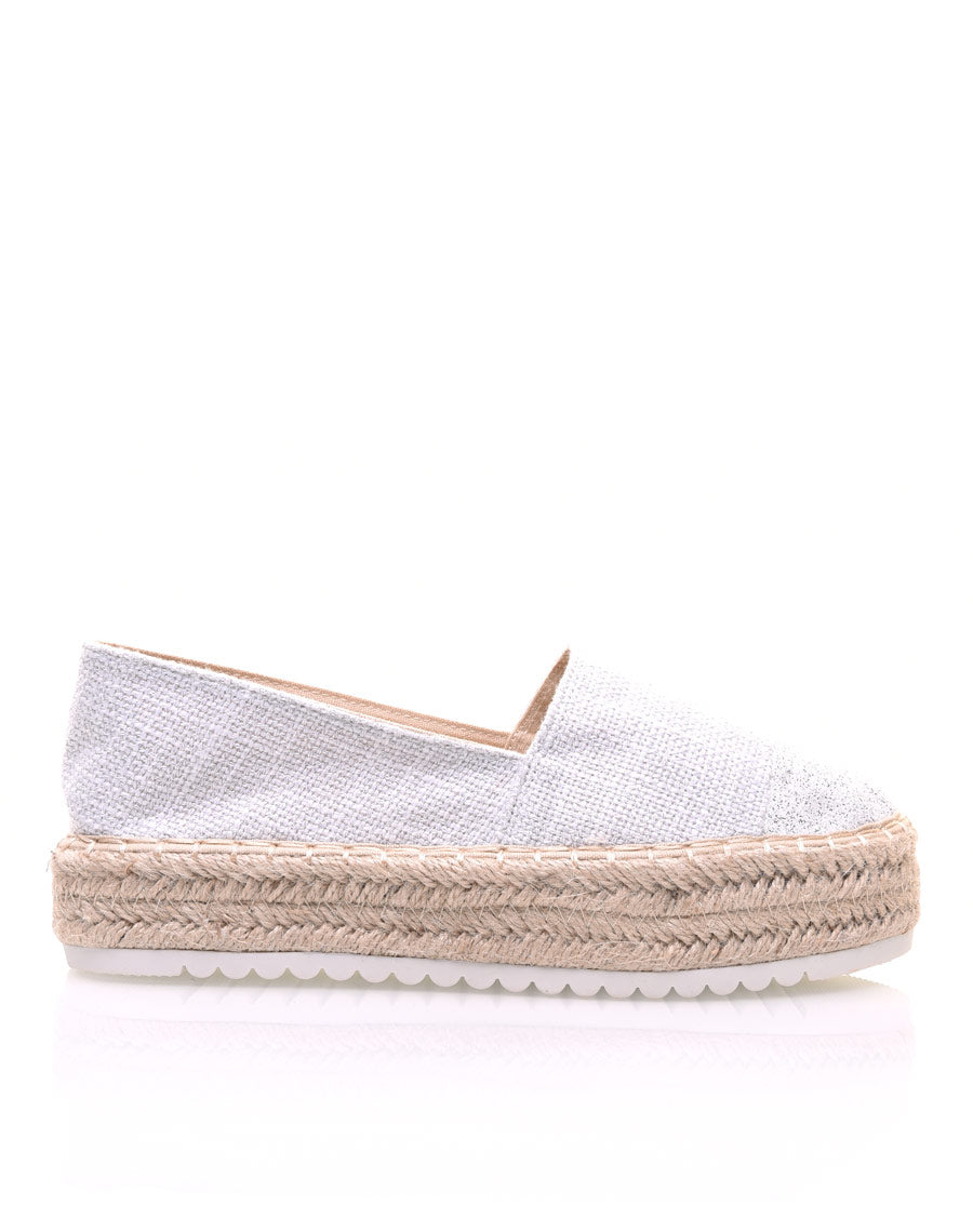 Espadrilles blanches semelles épaisses