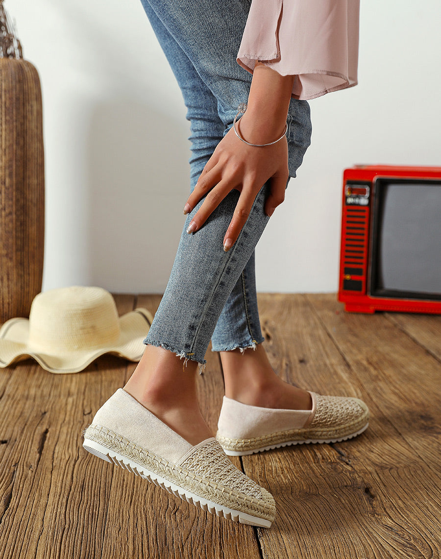 Espadrilles en jute beige