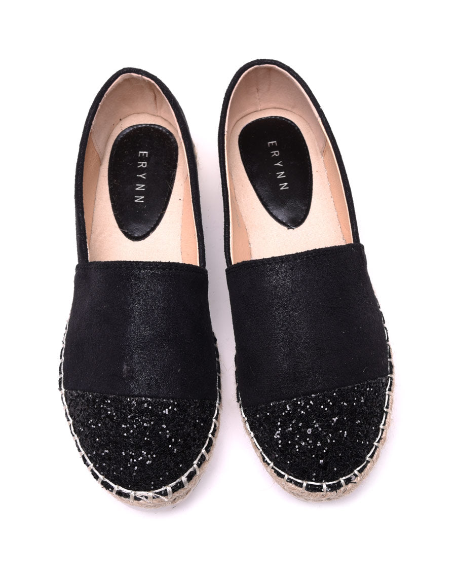 Espadrilles noires pailletées