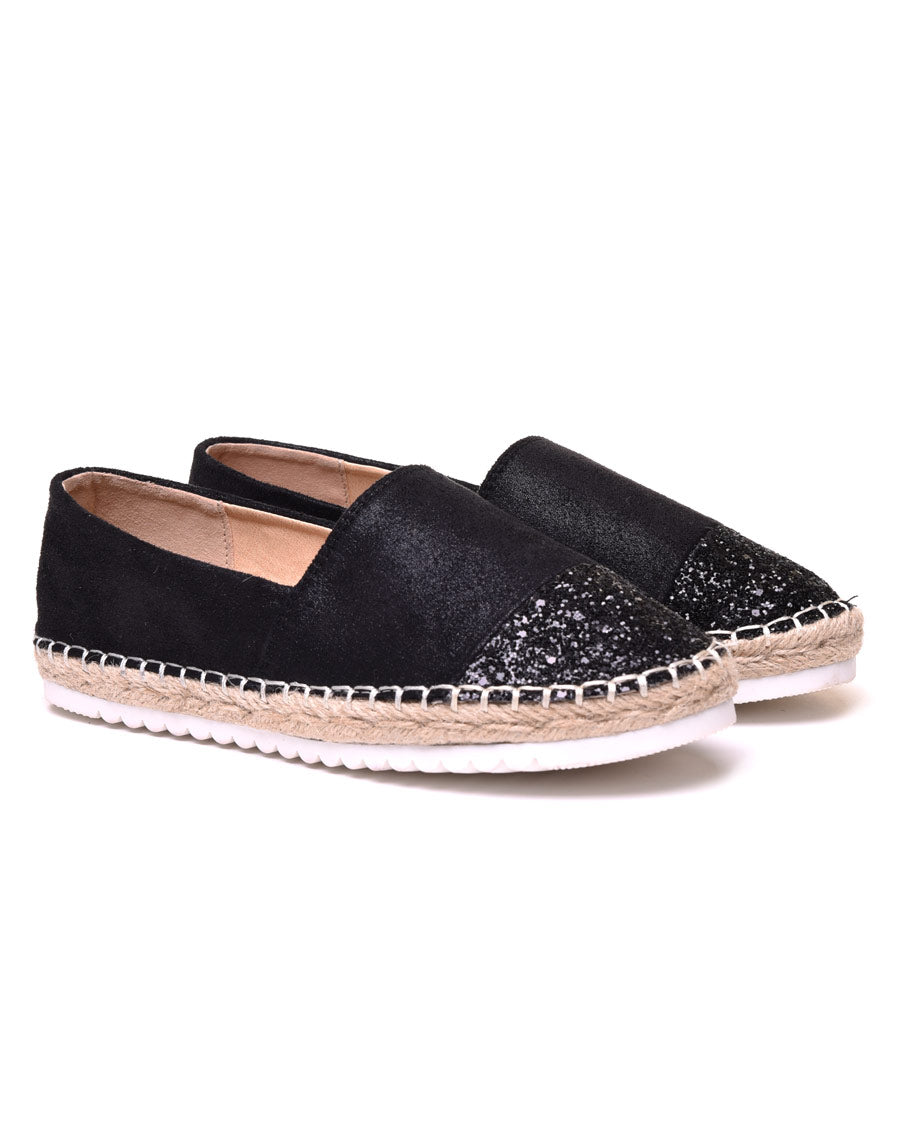 Espadrilles noires pailletées