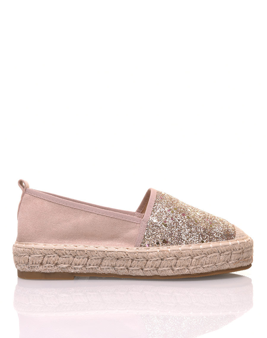 Espadrilles pailletées champagne