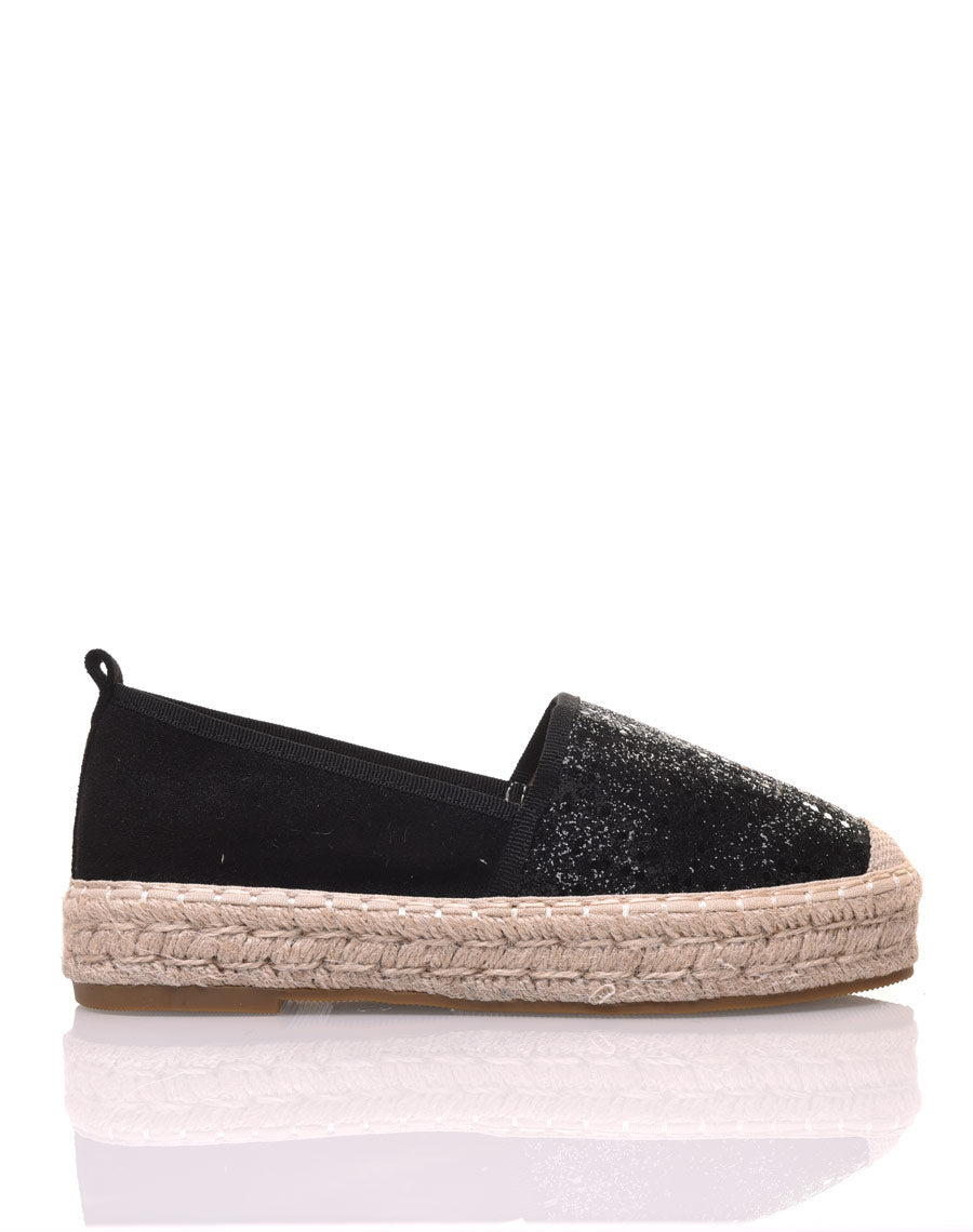 Espadrilles pailletées noires