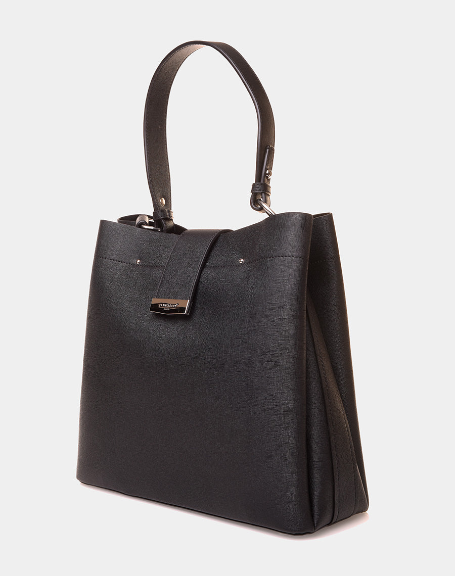 Gand sac à main noir à lanière aimante