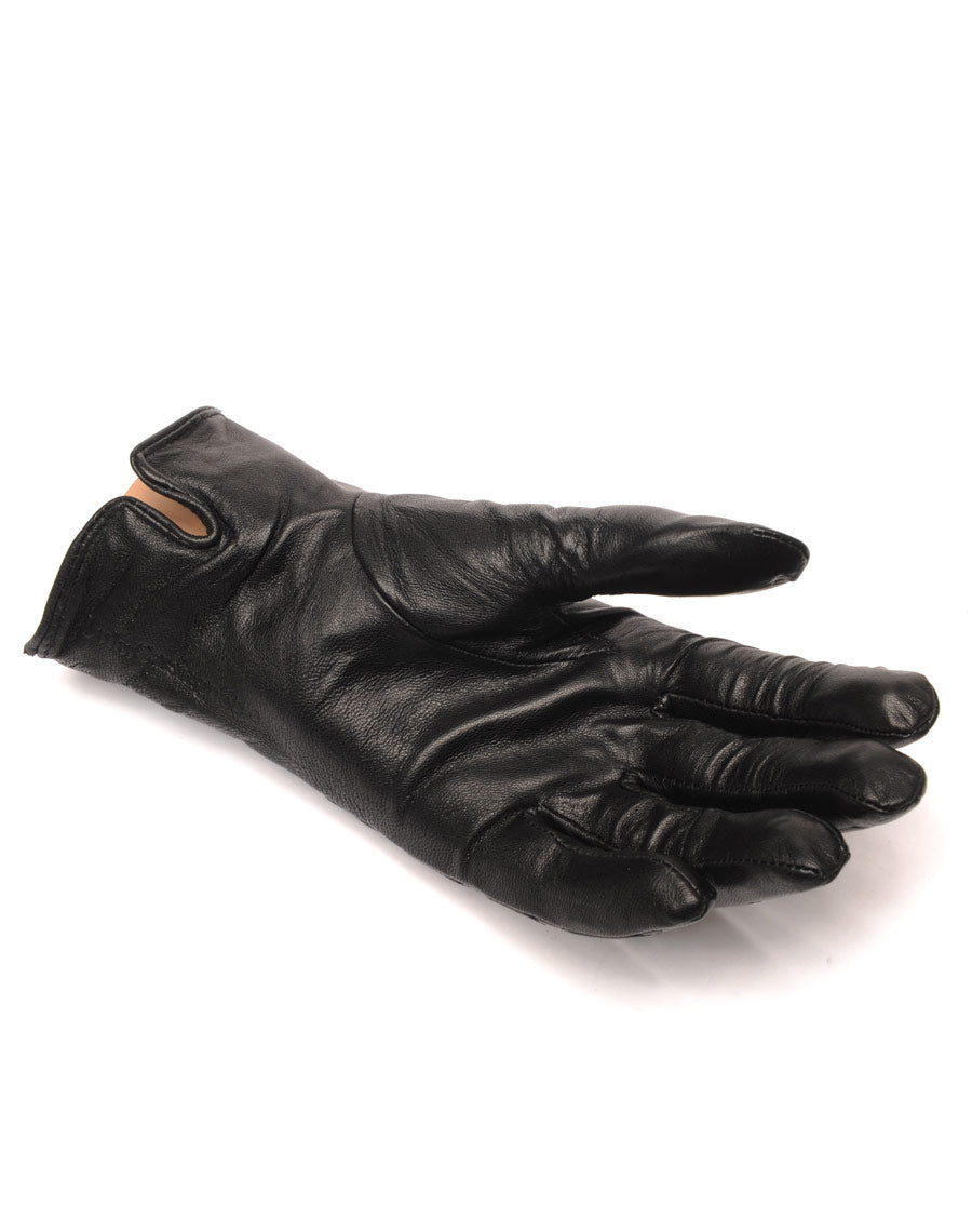 Gants en cuir noir LuluCastagnette matelassé