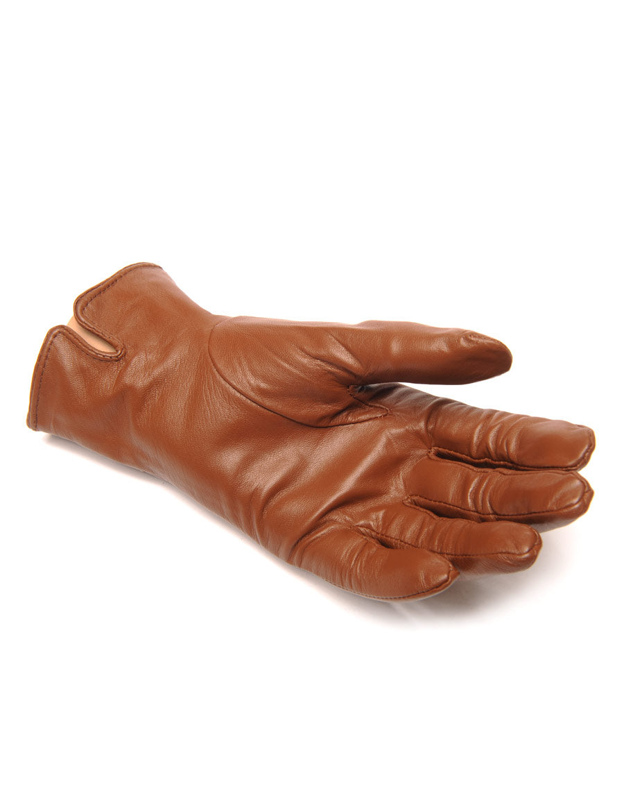 Gants en cuir taupe LuluCastagnette noeud
