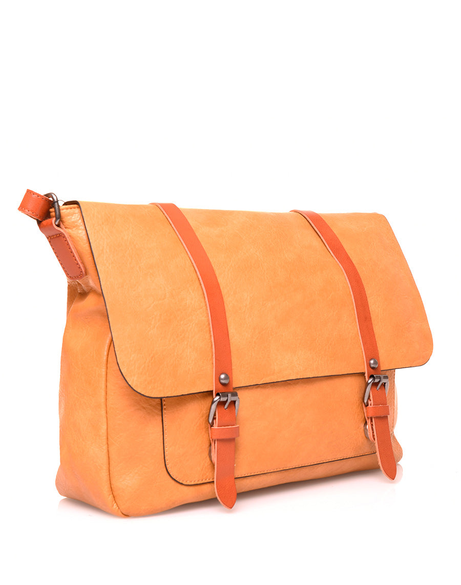 Grand sac bandoulière vintage moutarde