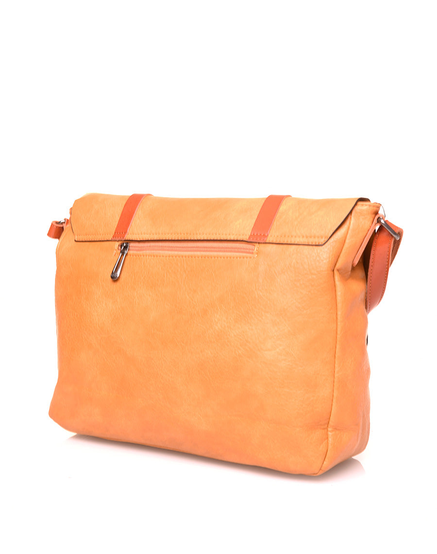 Grand sac bandoulière vintage moutarde