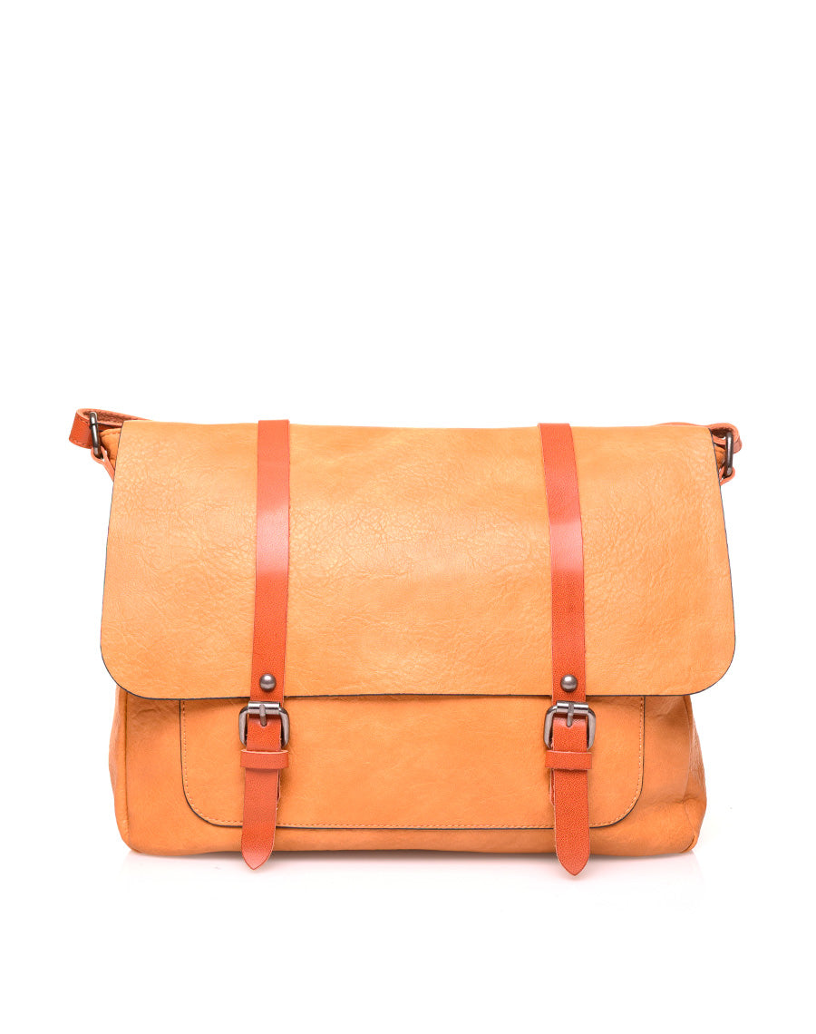 Grand sac bandoulière vintage moutarde