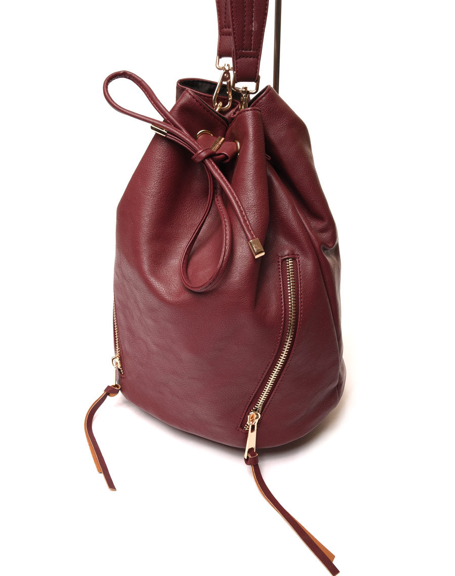 Grand sac bourse bordeaux