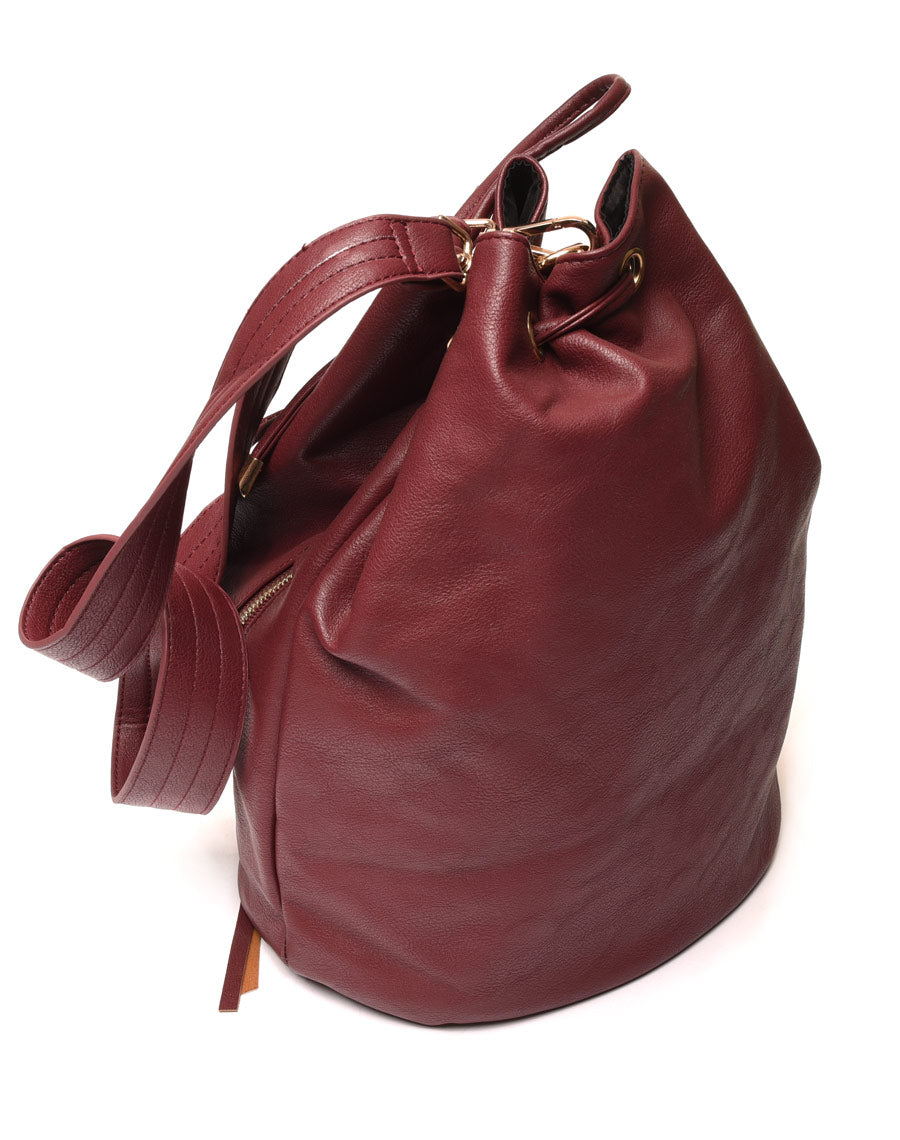 Grand sac bourse bordeaux