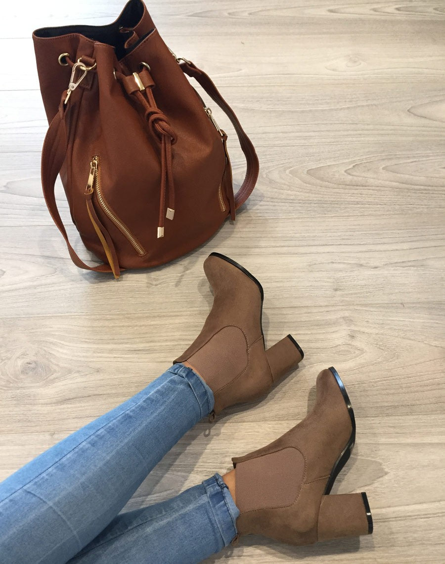 Grand sac bourse camel