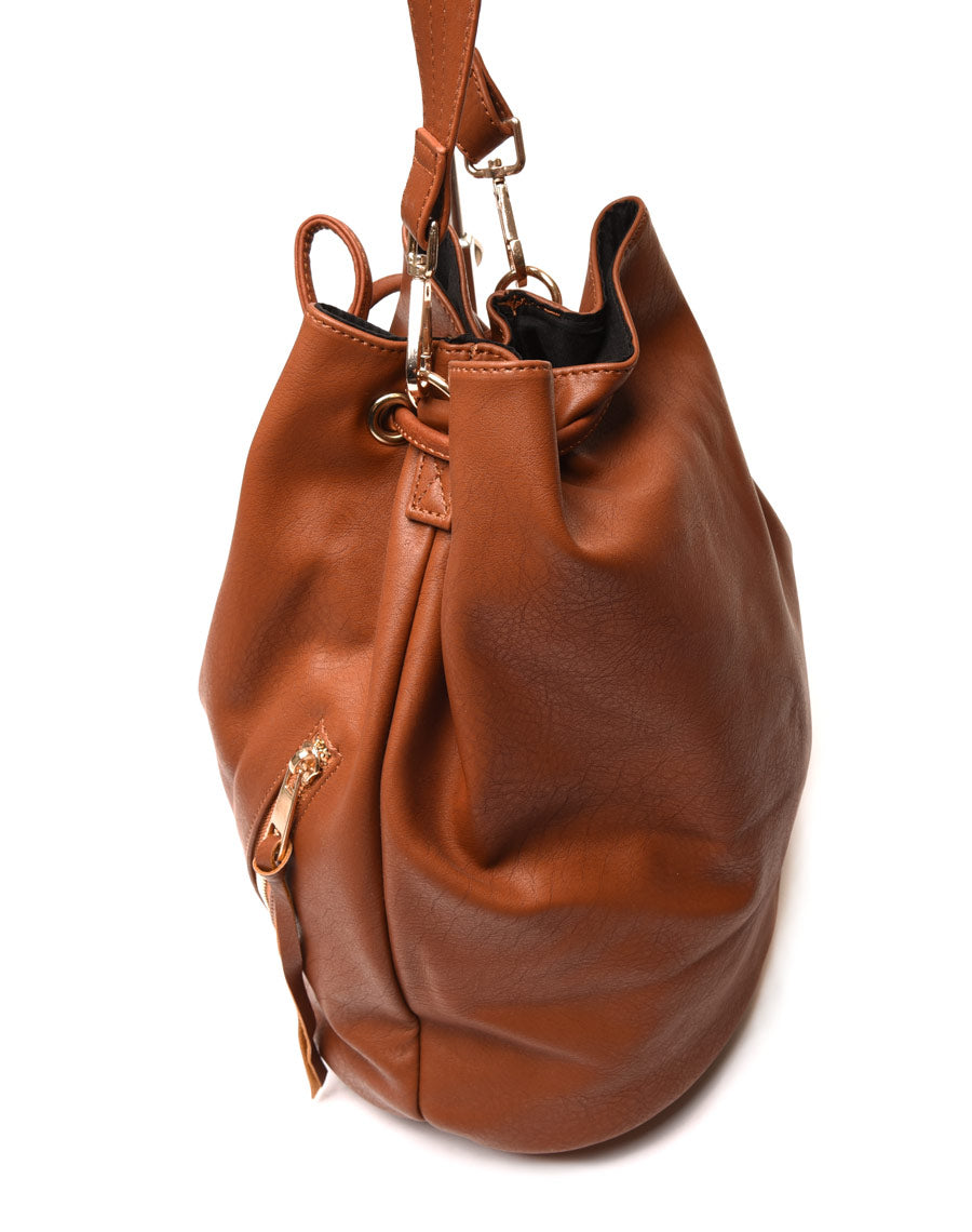 Grand sac bourse camel