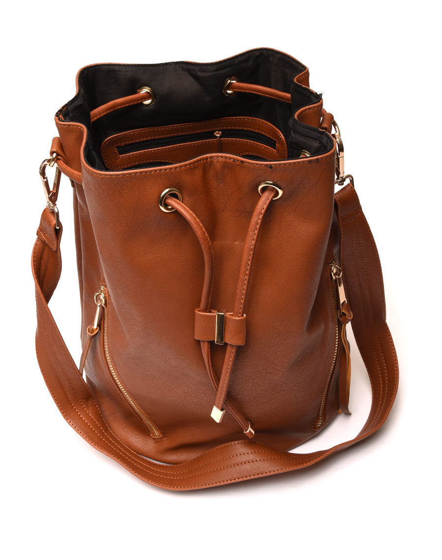 Grand sac bourse camel