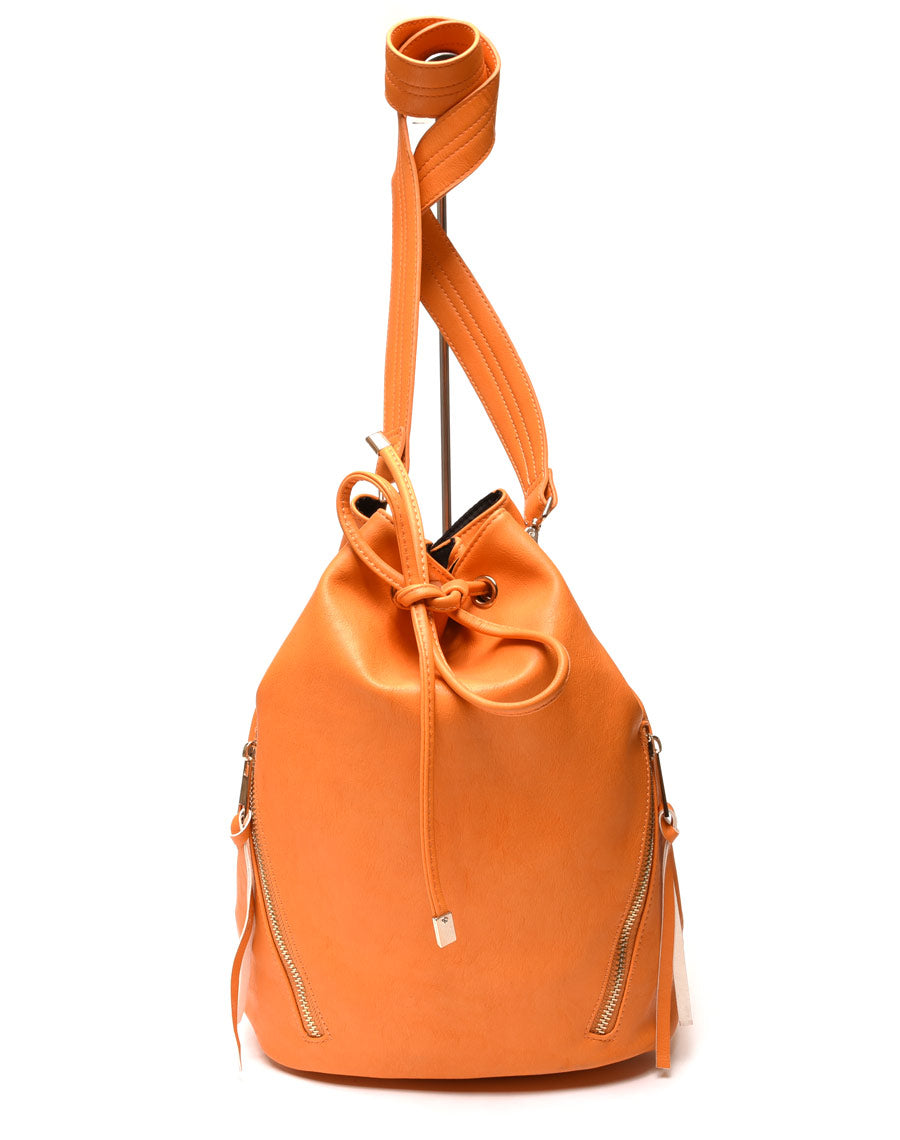 Grand sac bourse jaune oranger