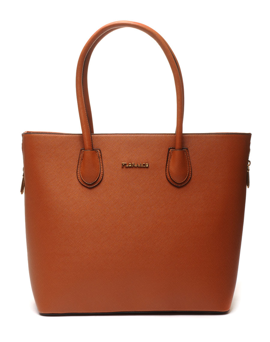 Grand sac à main camel Flora&Co