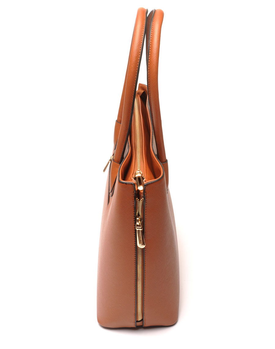 Grand sac à main camel Flora&Co