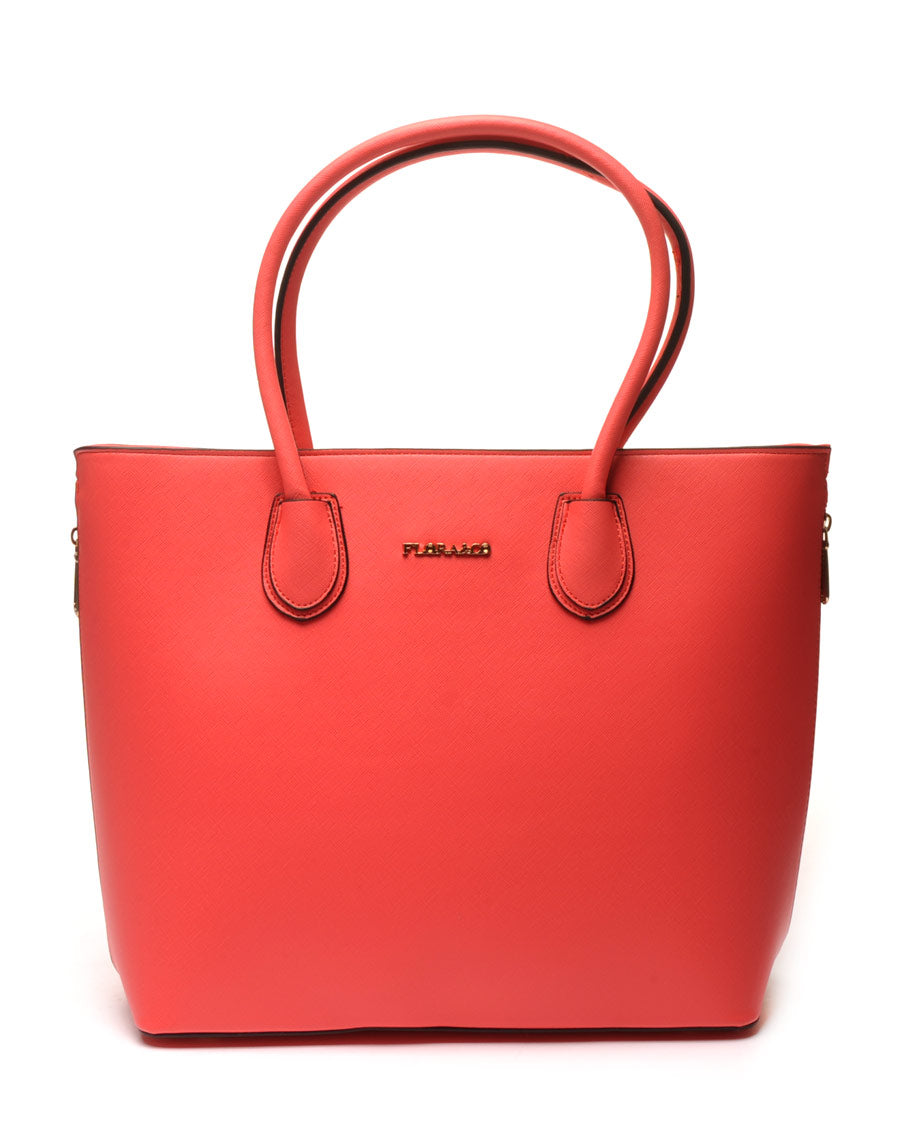 Grand sac à main corail Flora&Co