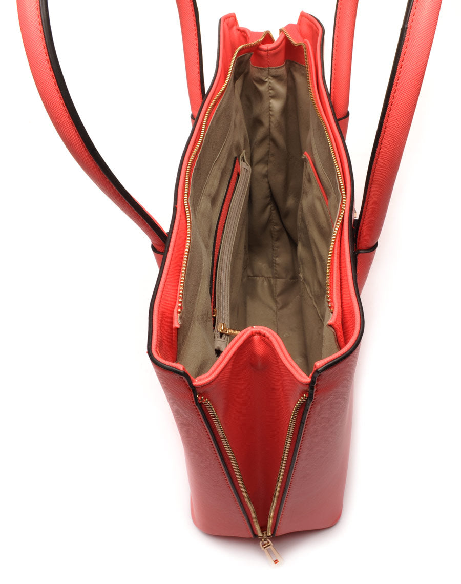 Grand sac à main corail Flora&Co