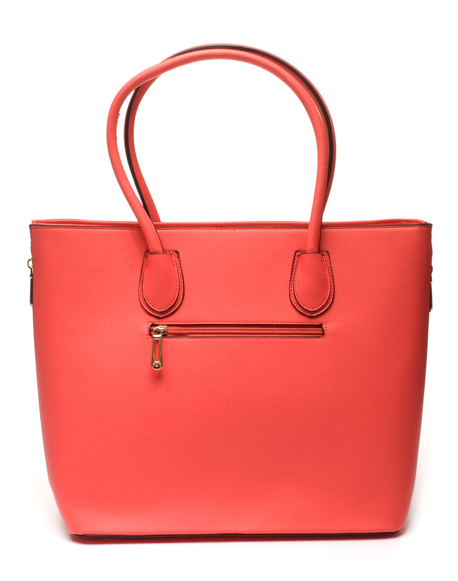 Grand sac à main corail Flora&Co